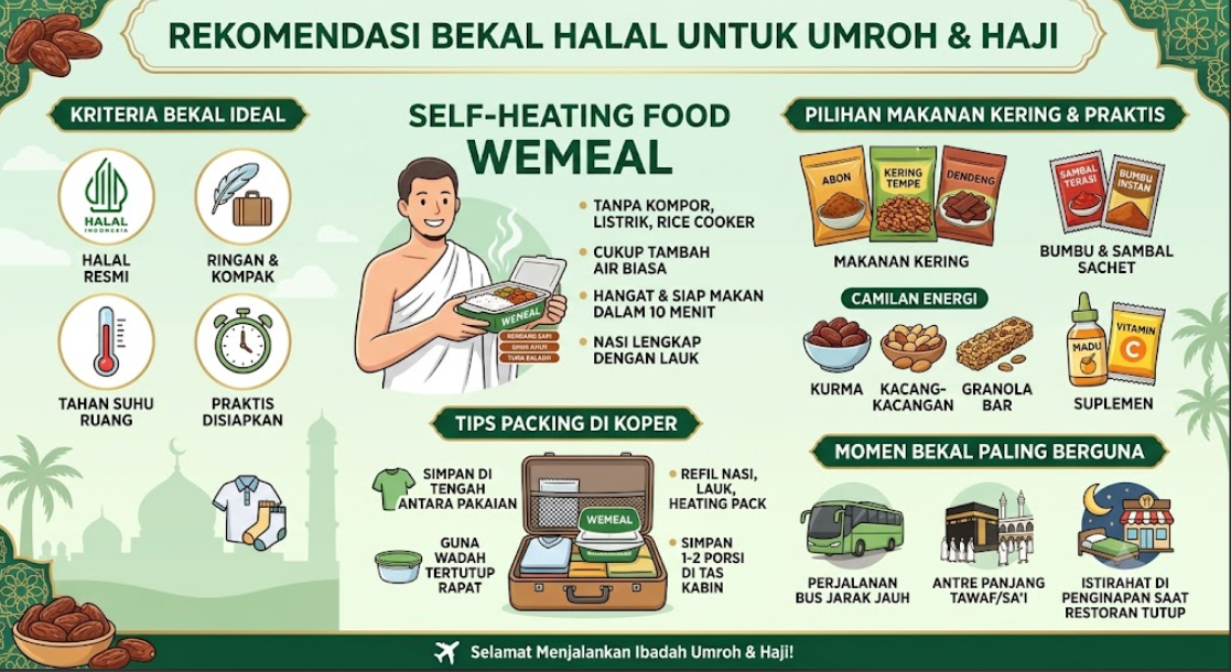 Rekomendasi Bekal Makanan Halal untuk Umroh dan Haji